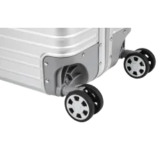 Duża walizka aluminiowa na kółkach Kruger&Matz srebrna