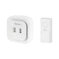 Dzwonek bezprzewodowy do drzwi Rebel z wtyczką 230V (36 melodii, 2 gniazda USB) Dzwonek bezprzewodowy do drzwi Rebel z wtyczką 230V (36 melodii, 2 gniazda USB)