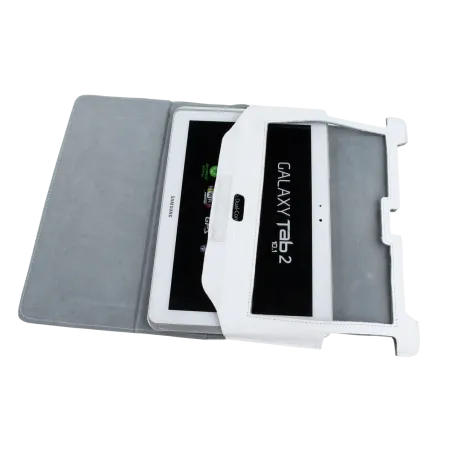 Etui białe dedykowane do Samsung Galaxy Tab P5100 (skóra naturalna)