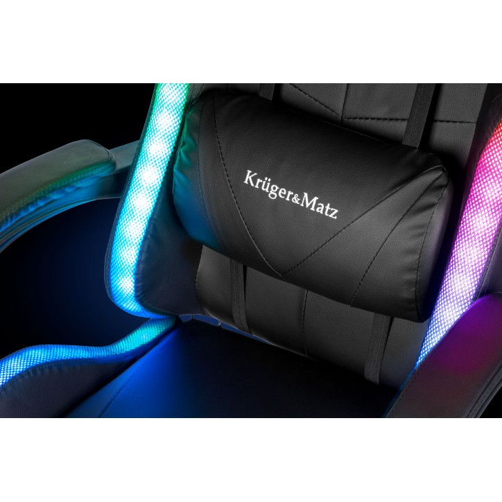 Fotel gamingowy Kruger&Matz GX-150 Czarny LED Fotel gamingowy Kruger&Matz GX-150 Czarny LED