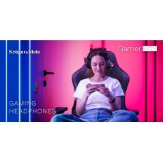 Gamingowe słuchawki nauszne dla dzieci Kruger&Matz Gamer Kids, kolor czarny