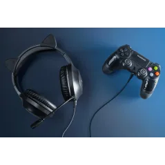 Gamingowe słuchawki nauszne dla dzieci Kruger&Matz Gamer Kids, kolor różowy