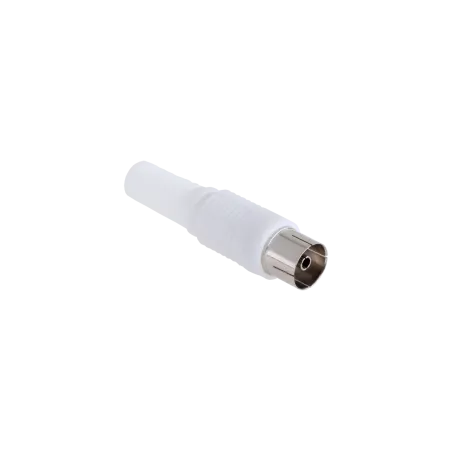 Gniazdo antenowe TV na kabel długie białe Cabletech