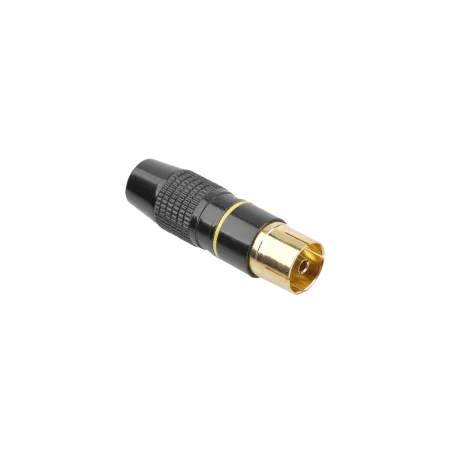 Gniazdo antenowe TV na kabel metalowe czarne