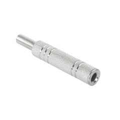 Gniazdo Jack 6,3 mm stereo, metalowy, niklowany
