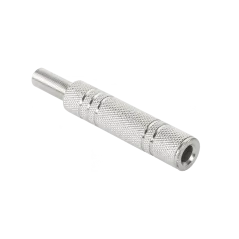 Gniazdo Jack 6,3 mm stereo, metalowy, niklowany