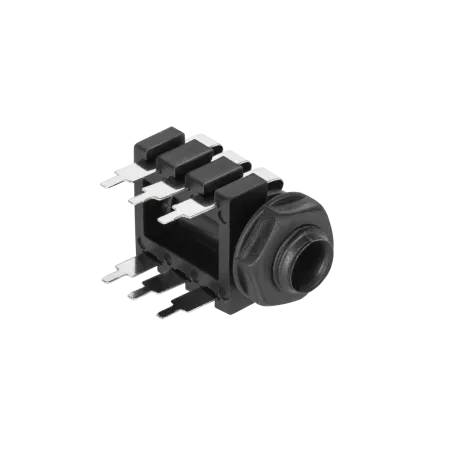 Gniazdo Jack 6.3mm stereo druk.plast