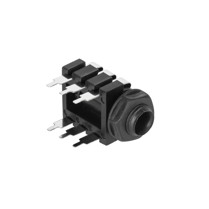 Gniazdo Jack 6.3mm stereo druk.plast Gniazdo Jack 6.3mm stereo druk.plast