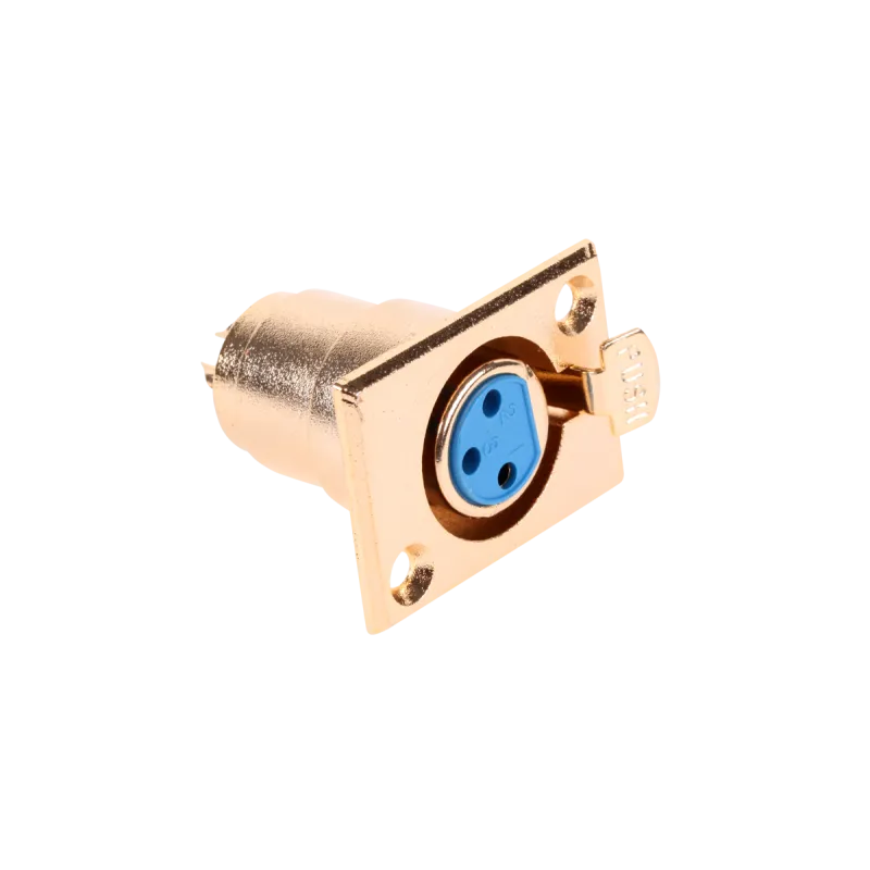 Gniazdo mikrofonowe żeńskie złote