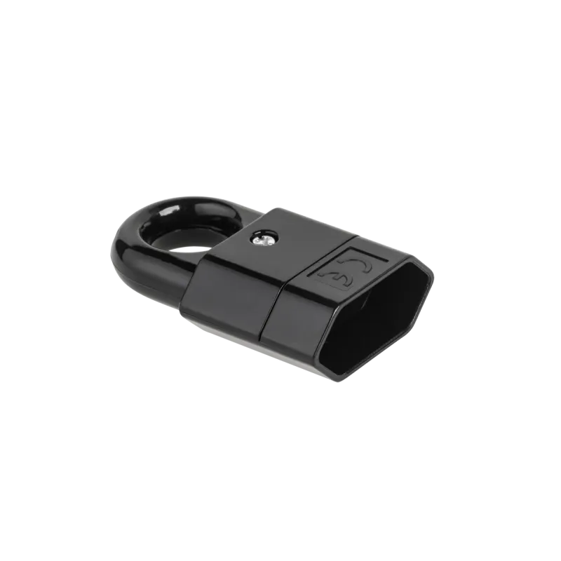 Gniazdo płaskie z uchwytem czarne GP2C-2