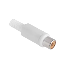 Gniazdo RCA na kabel białe