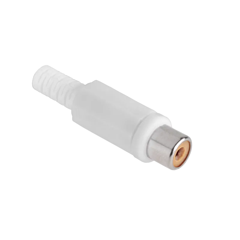Gniazdo RCA na kabel białe Gniazdo RCA na kabel białe