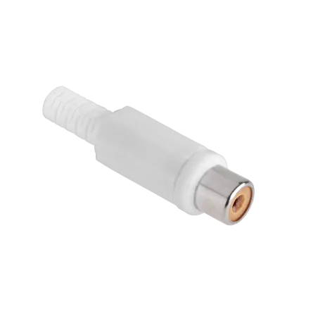 Gniazdo RCA na kabel białe