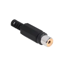Gniazdo RCA na kabel czarne