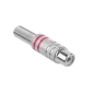 Gniazdo RCA nikiel 2 paski na kabel czerwone