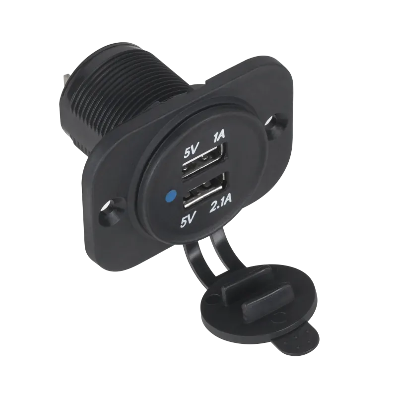 Gniazdo samochodowe ładowarka 2x USB do montażu Gniazdo samochodowe ładowarka 2x USB do montażu