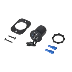 Gniazdo samochodowe ładowarka 2x USB do montażu