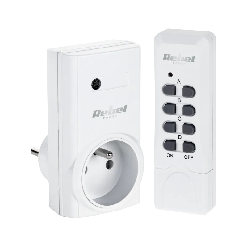 Gniazdo sieciowe Rebel sterowane pilotem Gniazdo sieciowe Rebel sterowane pilotem
