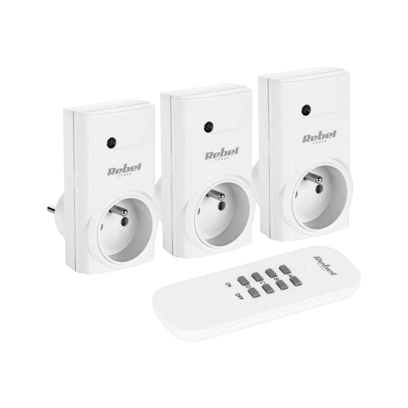 Gniazdo sieciowe Rebel sterowane pilotem (1+3) Gniazdo sieciowe Rebel sterowane pilotem (1+3)