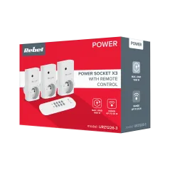 Gniazdo sieciowe Rebel sterowane pilotem (1+3)