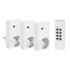Gniazdo sieciowe sterowane pilotem x3 (małe)