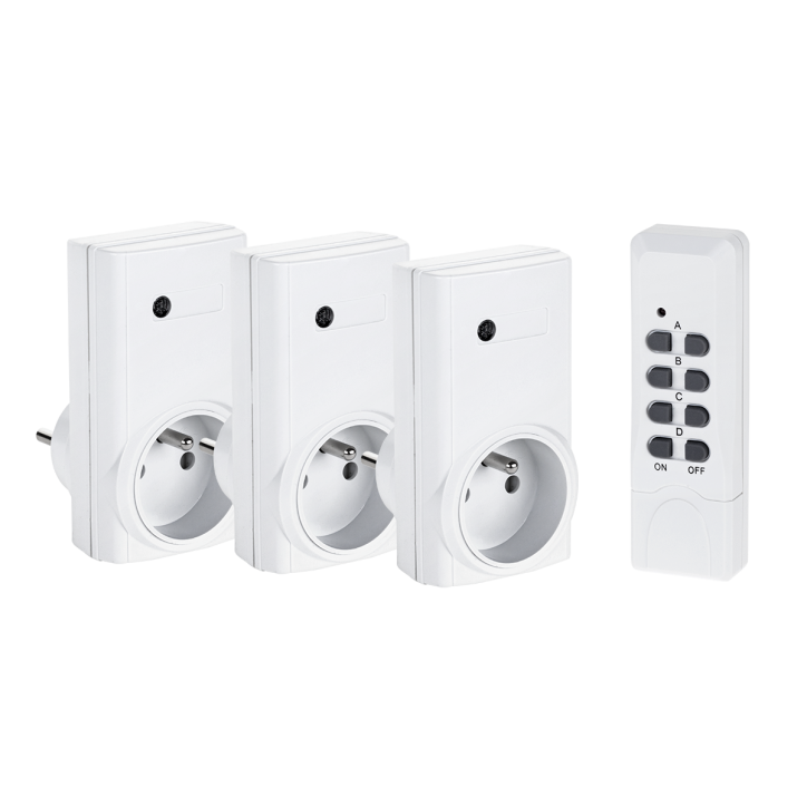Gniazdo sieciowe sterowane pilotem x3 (małe) Gniazdo sieciowe sterowane pilotem x3 (małe)
