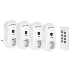 Gniazdo sieciowe sterowane pilotem x4