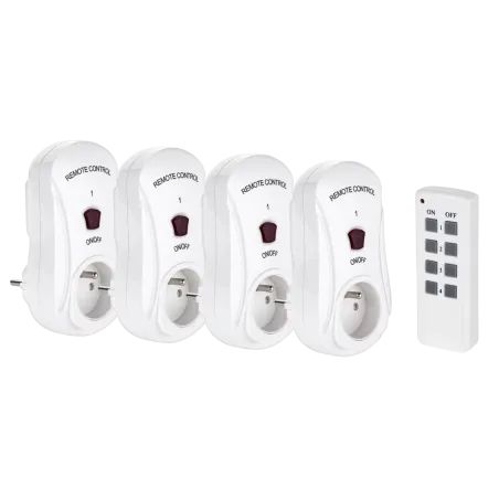 Gniazdo sieciowe sterowane pilotem x4