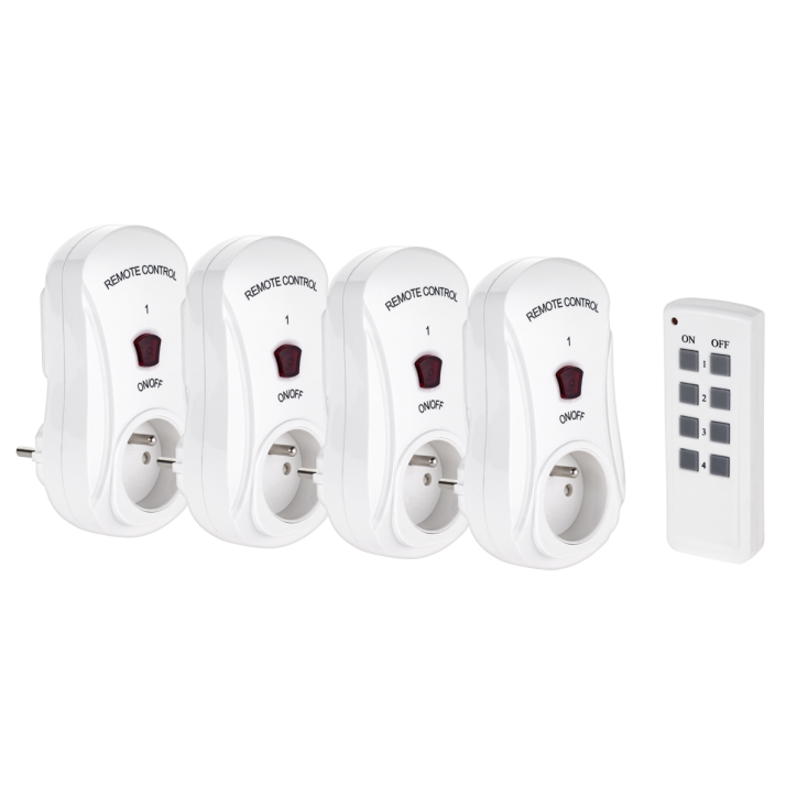 Gniazdo sieciowe sterowane pilotem x4 Gniazdo sieciowe sterowane pilotem x4