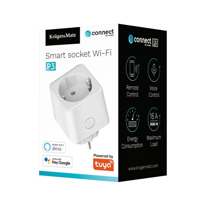 Gniazdo WiFi Kruger&Matz Connect P3 Tuya Gniazdo WiFi Kruger&Matz Connect P3 Tuya