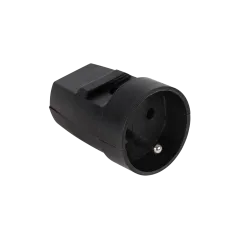 Gniazdo z uziemieniem czarne G-10-2