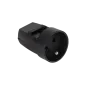 Gniazdo z uziemieniem czarne G-10-2