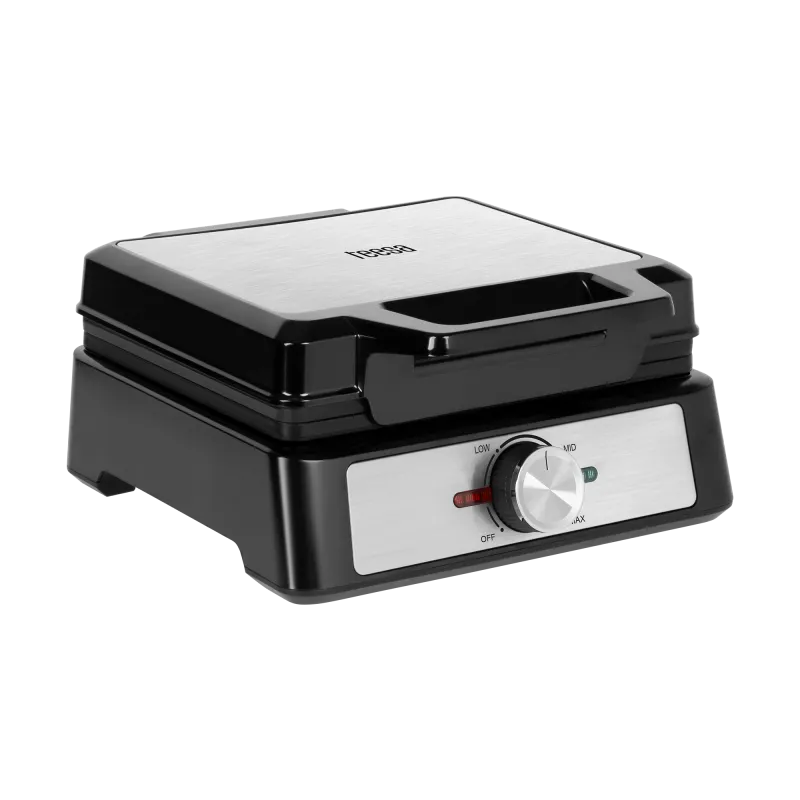 Gofrownica TEESA, 2 gofry, 1600W, inox, regulacja mocy Gofrownica TEESA, 2 gofry, 1600W, inox, regulacja mocy