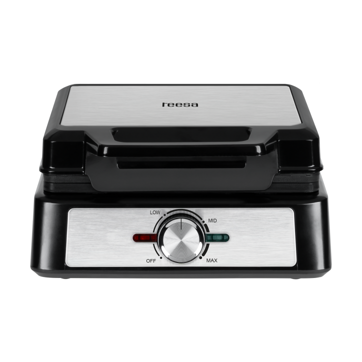 Gofrownica TEESA, 2 gofry, 1600W, inox, regulacja mocy Gofrownica TEESA, 2 gofry, 1600W, inox, regulacja mocy
