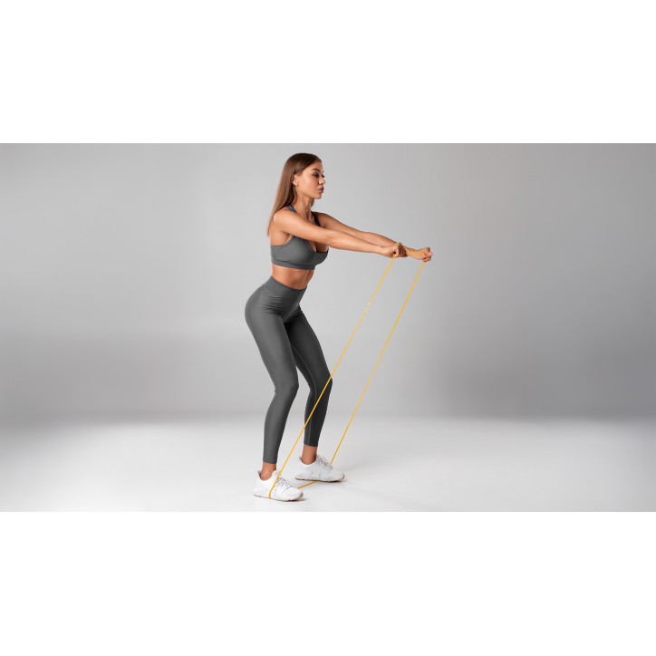 Guma do ćwiczeń lateksowa - Power Band PL-1, żółta 4-7 kg REBEL ACTIVE