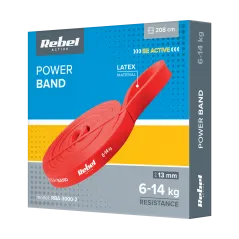 Guma do ćwiczeń lateksowa - Power Band PL-2, czerwona 6-14 kg REBEL ACTIVE