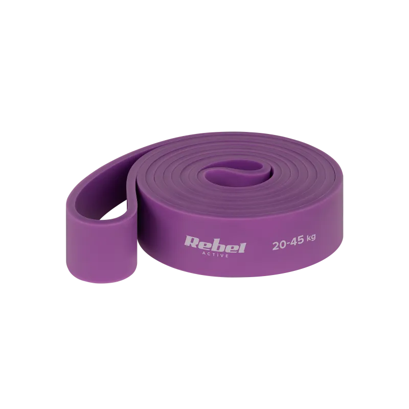 Guma do ćwiczeń lateksowa - Power Band PL-4, fioletowa 20-45 kg REBEL ACTIVE