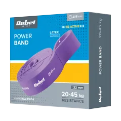 Guma do ćwiczeń lateksowa - Power Band PL-4, fioletowa 20-45 kg REBEL ACTIVE