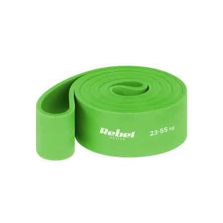 Guma do ćwiczeń lateksowa - Power Band PL-5, zielona 23-55 kg REBEL ACTIVE