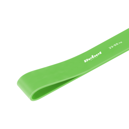 Guma do ćwiczeń lateksowa - Power Band PL-5, zielona 23-55 kg REBEL ACTIVE