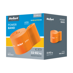 Guma do ćwiczeń lateksowa - Power Band PL-7, pomarańczowa 32-82 kg REBEL ACTIVE