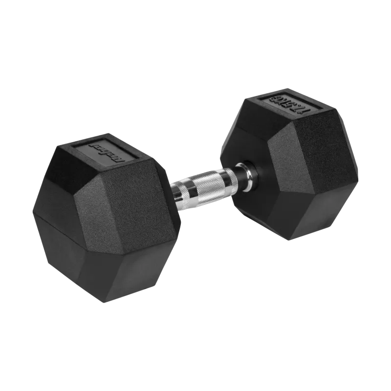 Hantel żeliwny gumowany HEX 17,5 kg REBEL ACTIVE Hantel żeliwny gumowany HEX 17,5 kg REBEL ACTIVE
