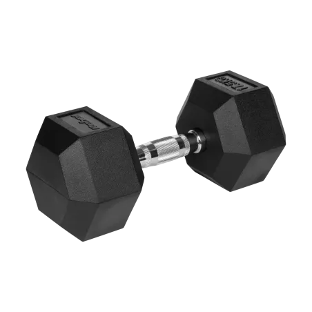 Hantel żeliwny gumowany HEX 17,5 kg REBEL ACTIVE
