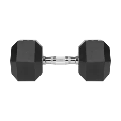 Hantel żeliwny gumowany HEX 17,5 kg REBEL ACTIVE