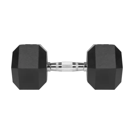Hantel żeliwny gumowany HEX 17,5 kg REBEL ACTIVE