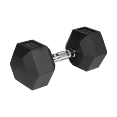 Hantel żeliwny gumowany HEX 20 kg REBEL ACTIVE