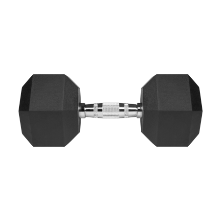 Hantel żeliwny gumowany HEX 20kg , REBEL ACTIVE