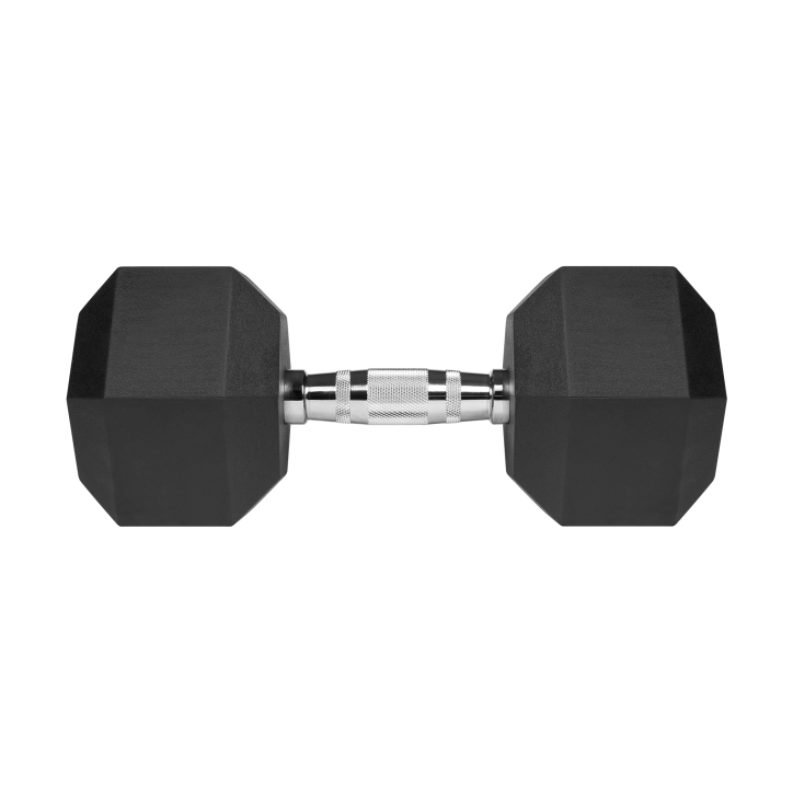 Hantel żeliwny gumowany HEX 20kg , REBEL ACTIVE Hantel żeliwny gumowany HEX 20kg , REBEL ACTIVE