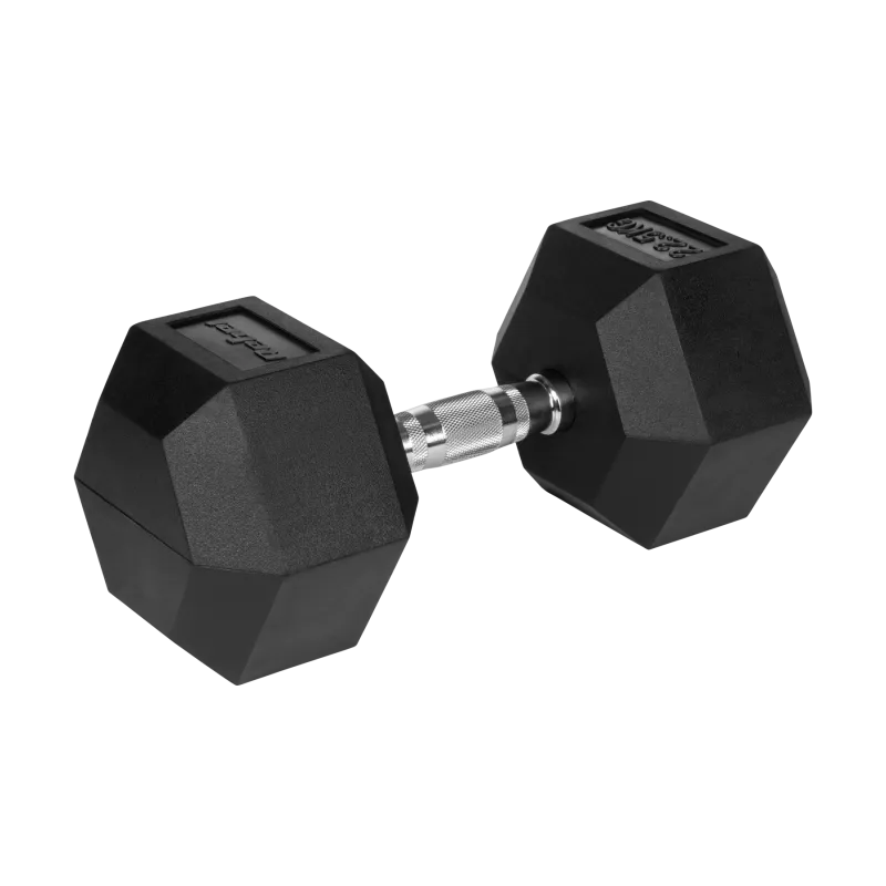 Hantel żeliwny gumowany HEX 22,5 kg REBEL ACTIVE Hantel żeliwny gumowany HEX 22,5 kg REBEL ACTIVE