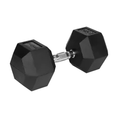 Hantel żeliwny gumowany HEX 25 kg REBEL ACTIVE